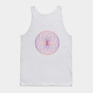 Purple & Rose Gold Spirograph Mandala Tank Top